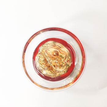 Luxury Style 3D Gold Mountain Art Glass Tea Cup Wine Glass Crystal Glass DrinkingCup Birthday Gift For Family