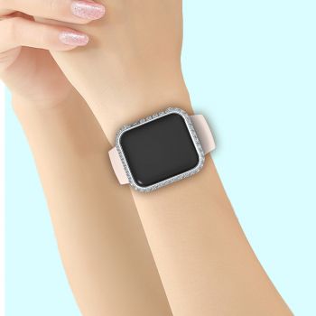 Luxury Watch Protective Case With Bling Diamonds Protector Cover For Apple Watch Series 6/5/4/3/SE