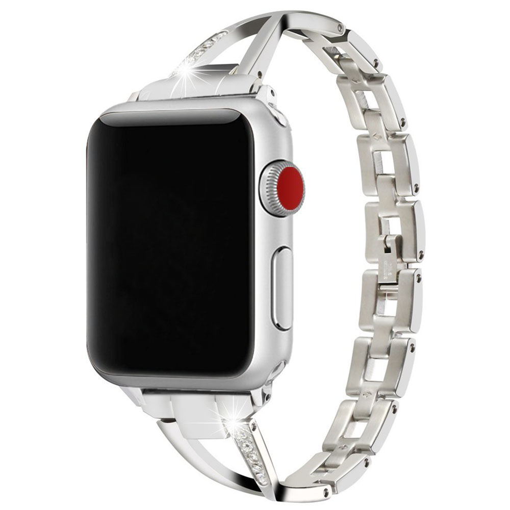 New style apple watch silver bright diamond band series1 2 3