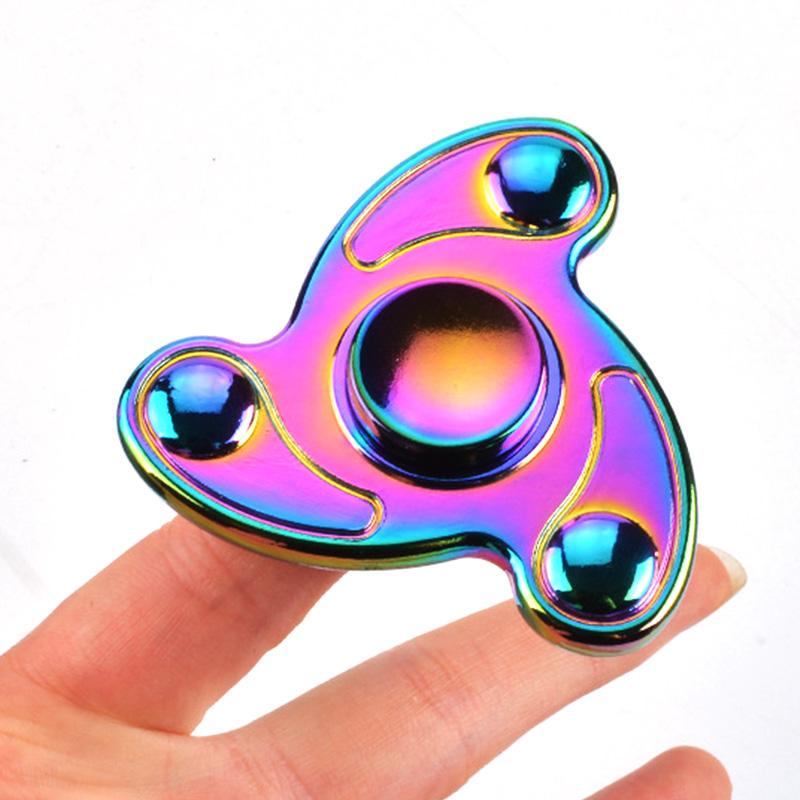 Rainbow Wind Fidget Spinner Tri Hand Spinner Toy